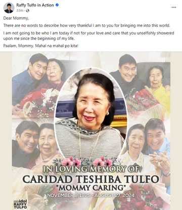 carity tulfo|Senator Raffy Tulfo pens a heartfelt Facebook post announcing .